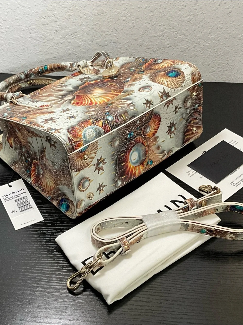 Brahmin Cami SEA JEWEL MELBOURNE DI Versatile Purse W/Perfect Eye NWT